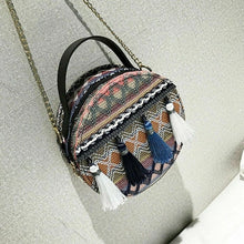 Asian-Inspired Fashion Handbag w/Tassel