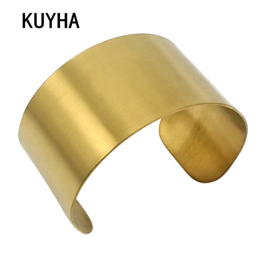 Wide Geometric Cuff Bangle For Women