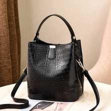 Faux Crocodile Leather Bucket Handbags