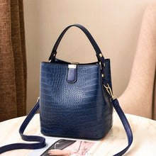 Faux Crocodile Leather Bucket Handbags