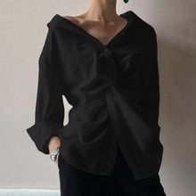 Women's Casual Knotted Cotton-Blend Shirt