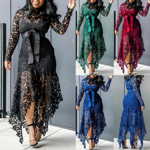 Solid Color Lace Dresses