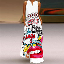 Sleeveless Print Maxi Dress