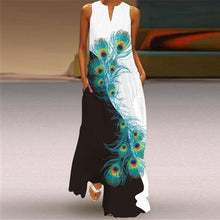 Sleeveless Print Maxi Dress