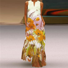 Sleeveless Print Maxi Dress