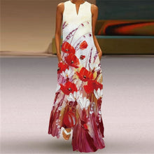 Sleeveless Print Maxi Dress