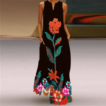 Sleeveless Print Maxi Dress