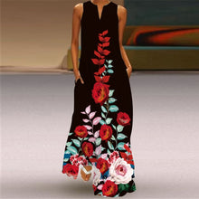Sleeveless Print Maxi Dress