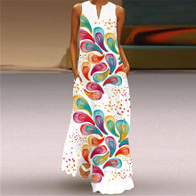 Sleeveless Print Maxi Dress