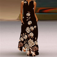 Sleeveless Print Maxi Dress
