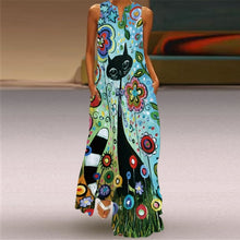 Sleeveless Print Maxi Dress