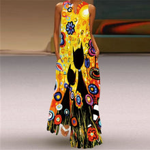 Sleeveless Print Maxi Dress