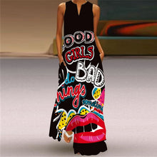 Sleeveless Print Maxi Dress