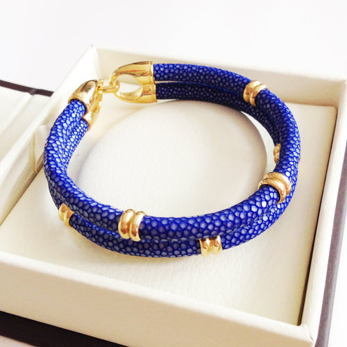 Genuine Stingray Double Strap Bracelet