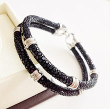 Genuine Stingray Double Strap Bracelet