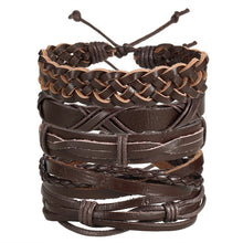 Men's Vintage Leaf Feather Leather Bracelet