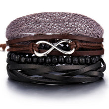 Men's Vintage Leaf Feather Leather Bracelet