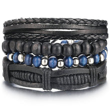 Men's Vintage Leaf Feather Leather Bracelet